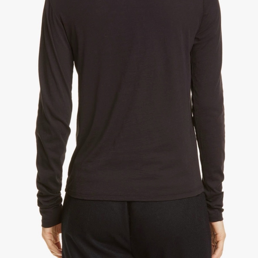 VINCE Essential Black Long Sleeve Top size medium - Picture 2 of 9